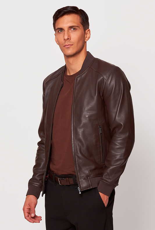 Axel - Simple Bomber Jacket Brown