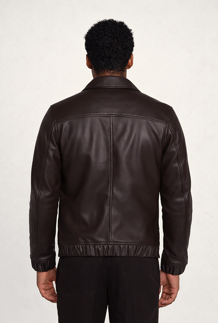 men’s brown leather jacket online Australia
