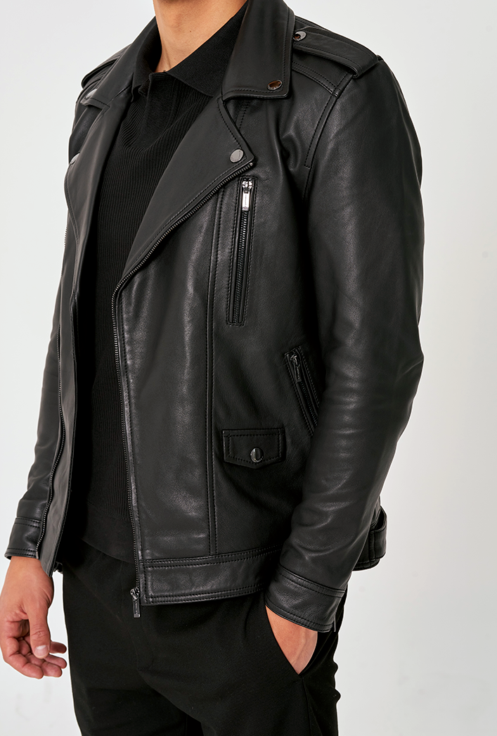 Maverick Black Asymmetrical Biker Leather Jacket – Paradigm Maverick Black Asymmetrical Biker Leather Jacket – Paradigm