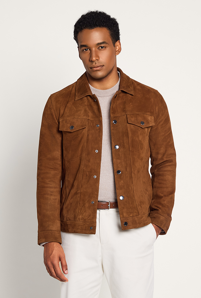 tobacco trucker jacket Reiss Suede Press Stud in Brown D3O Armor Impact Protection Award winning D3O armor offers the strongest and most advanced protection against impact Flint and Tinder Rough Out