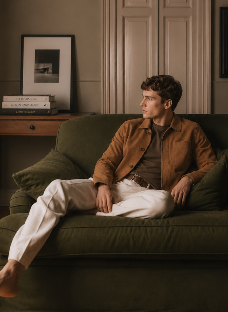 Tan Suede Chore Jacket by Paradigm Australia