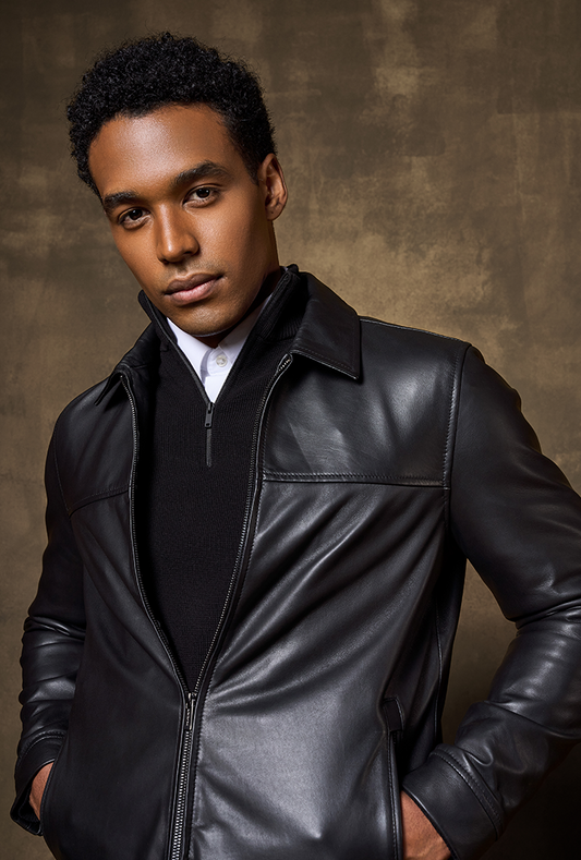 Noir Classic Leather Jacket